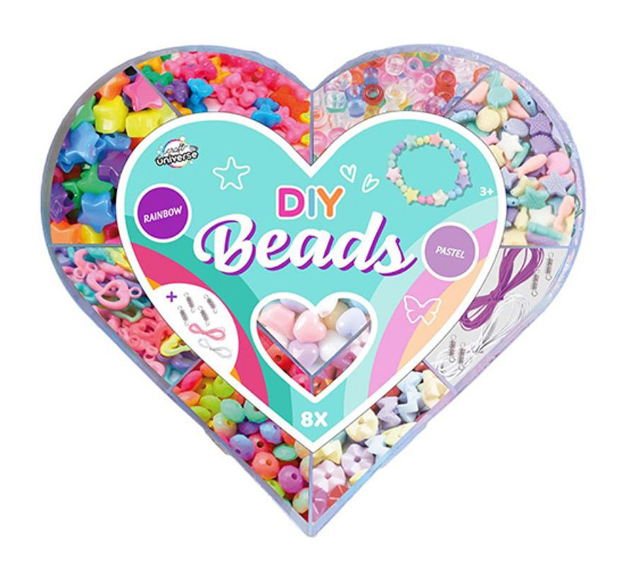 Farbe Heart Perlen-Set