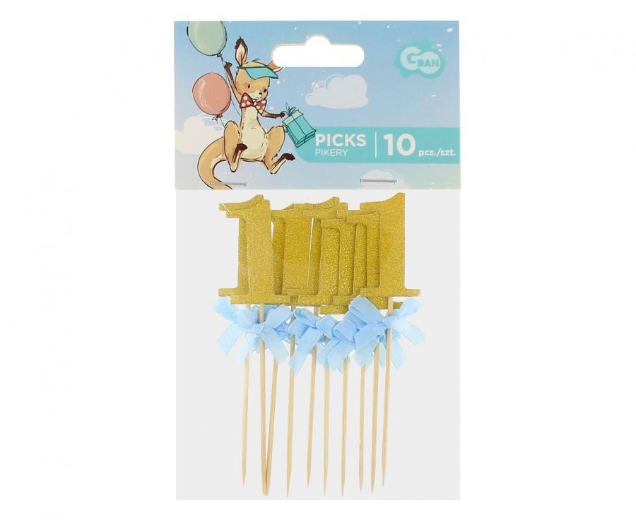 Geburtstag Blauer 1. Geburtstag Dekor Stick 10 Stück
