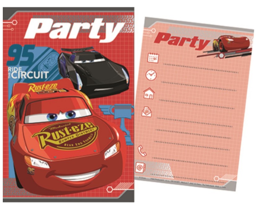 Disney Cars Partyeinladung