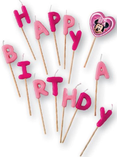 Disney Minnie  Junior Happy Birthday Kerze