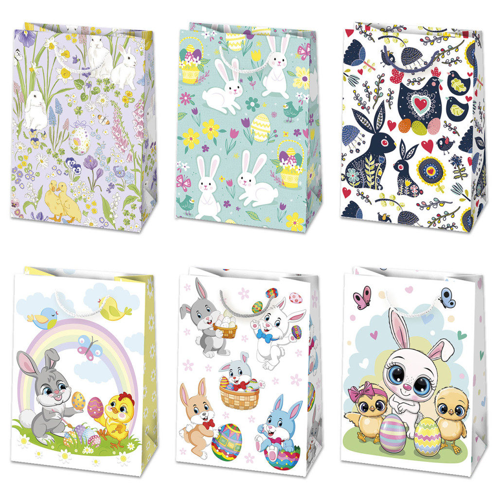 Ostern Bunnies Papiergeschenktasche 23x32x11 cm
