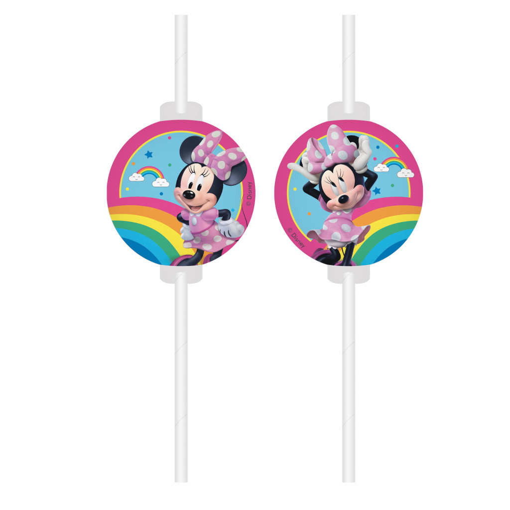 Disney Minnie  Makes Me Smile Papierstrohhalm, 4er-Set FSC