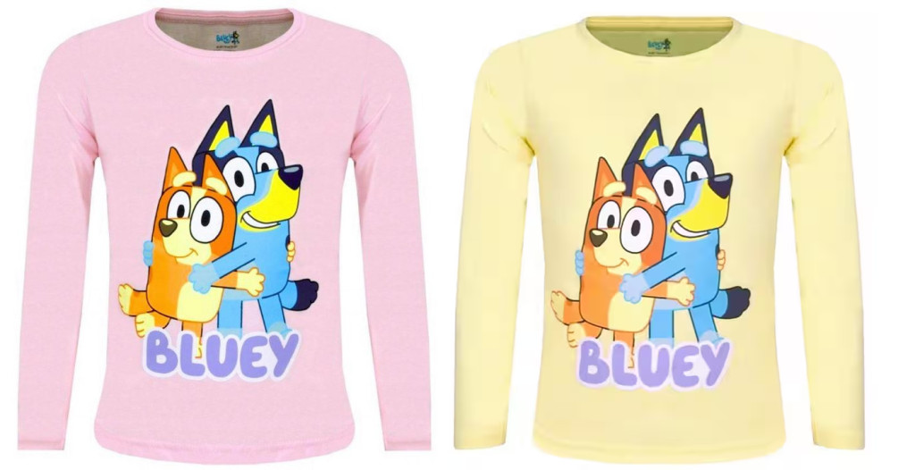 Bluey Hug Kinder Langarmshirt, Oberteil 2 - 6 Jahre / 92 - 116 cm