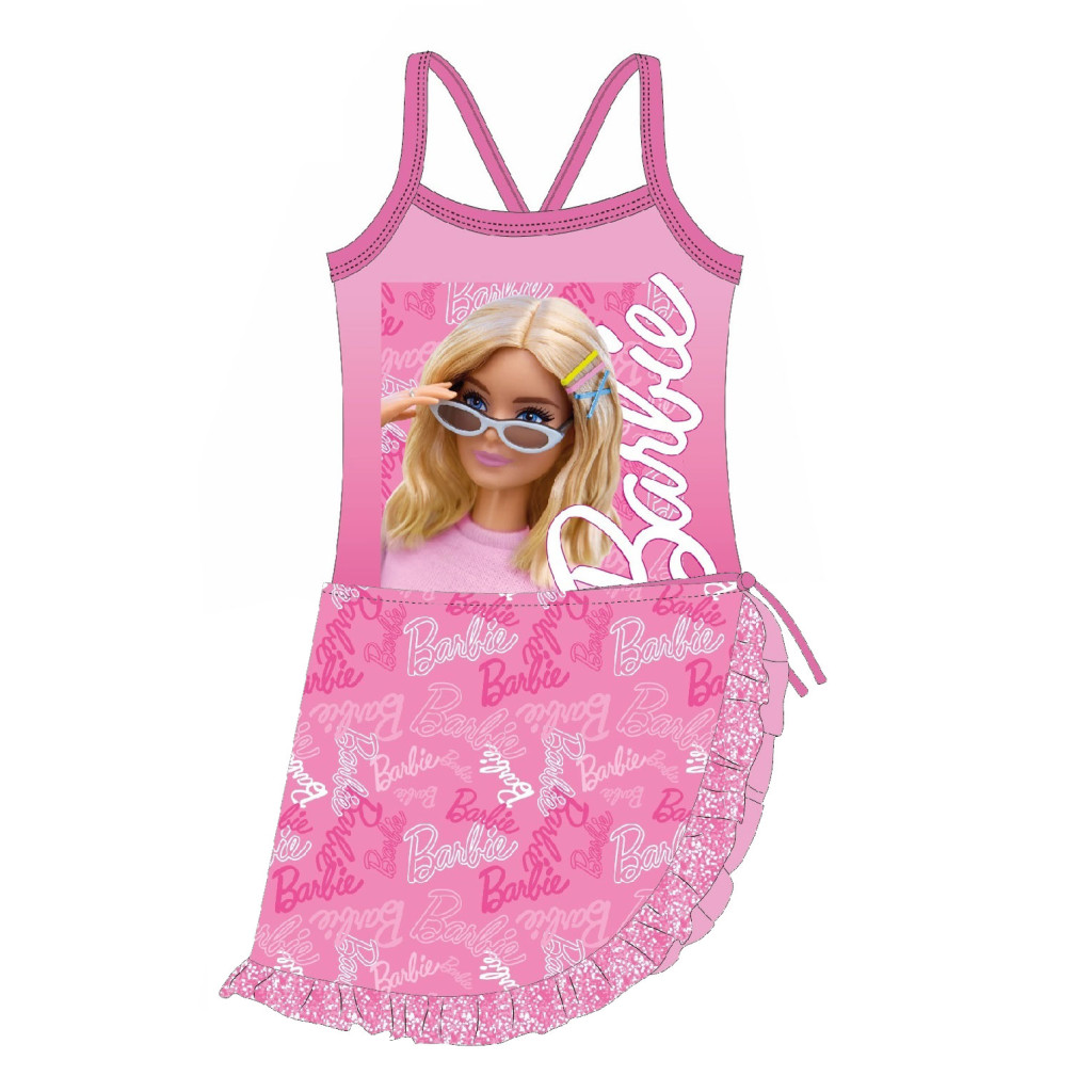 Barbie Style Kinder Badeanzug und Sarong Set 3-8 Jahre Barbie Style Kinder Badeanzug und Sarong Set 3-8 Jahre
