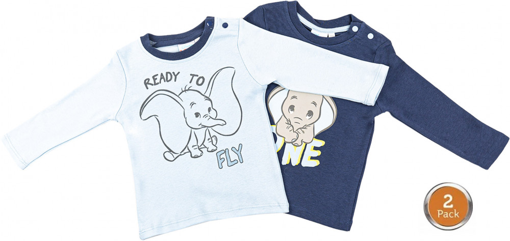 Disney Dumbo Baby T-Shirt, Oberteil 2er-Pack 86/92 cm