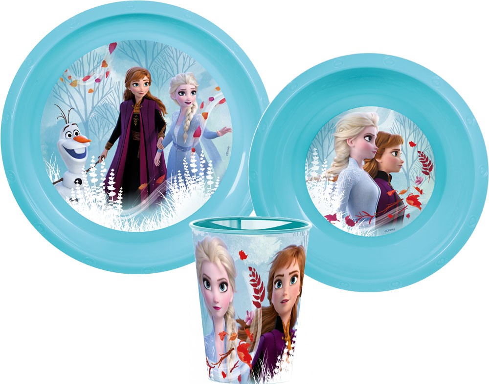Disney Eiskönigin Essgeschirr, Kunststoff Set