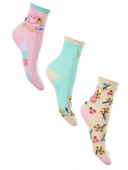 Peppa Wutz Flower Kinder Socken 23-34