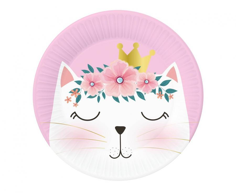 Katze Sleepy Pappteller 6 Stk. 18 cm