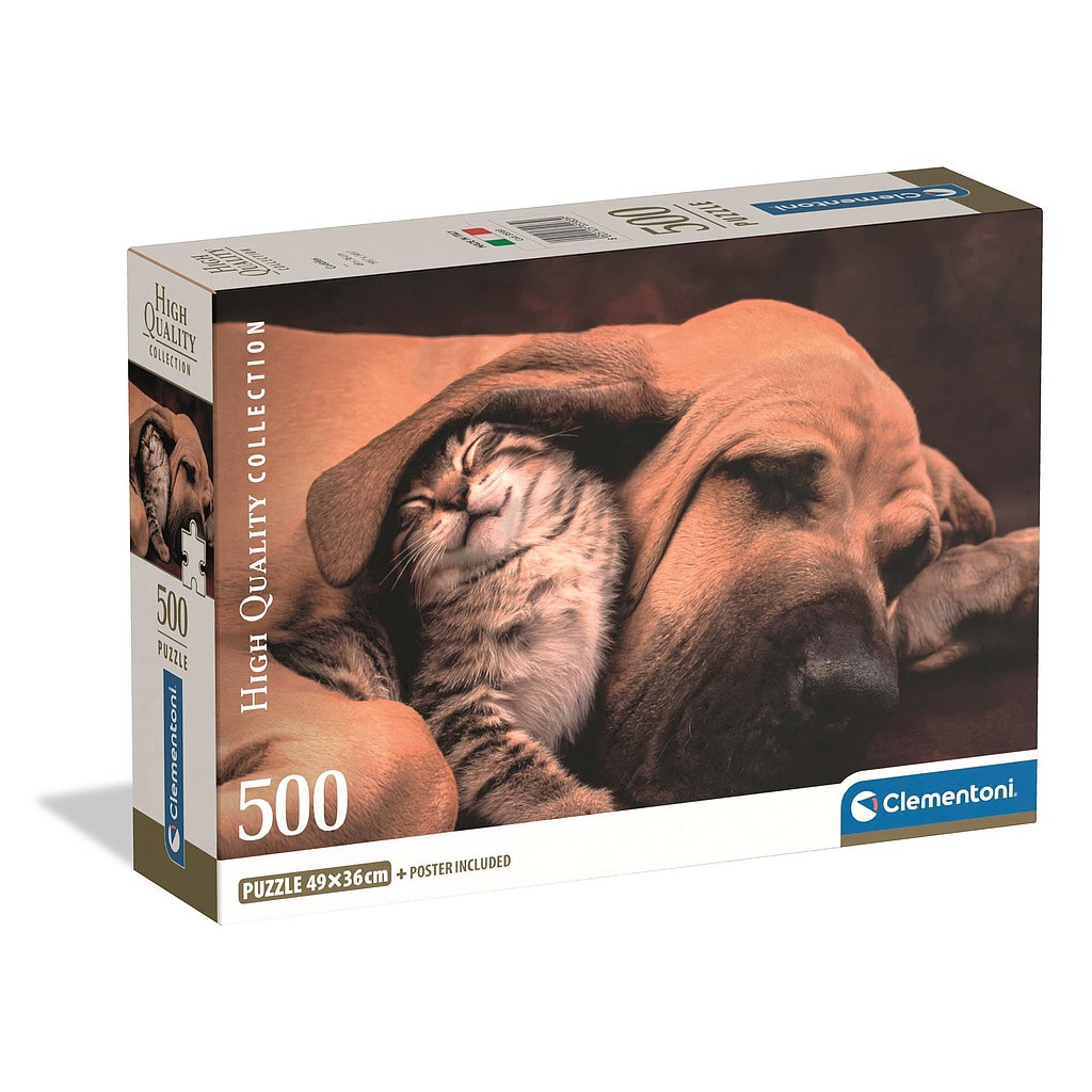 Tiere Cuddles 500-teiliges Compact-Puzzle Clementoni