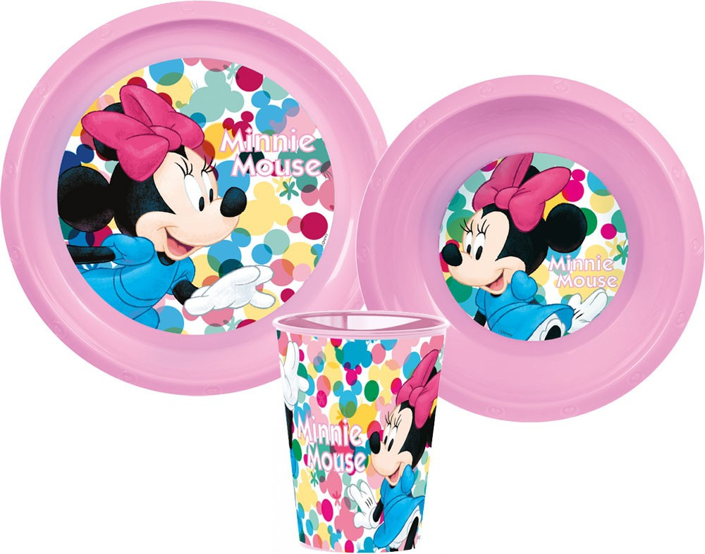 Disney Minnie Feel Good Geschirrset, Plastik-Set
