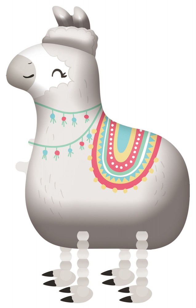 Lama laufender Folienballon 93 cm