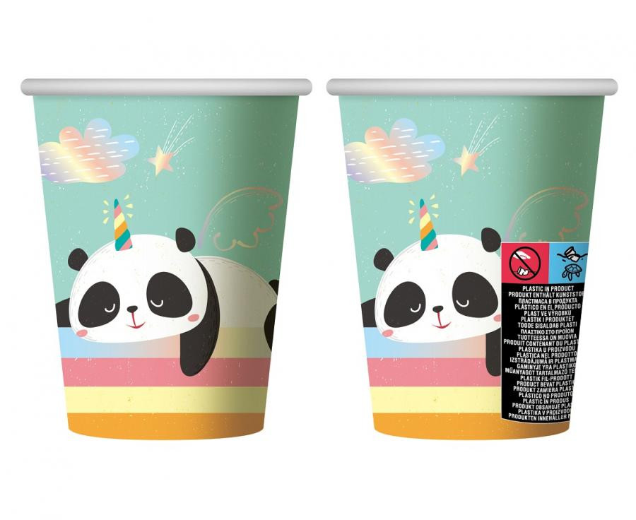 Panda Dreamy Pappbecher 6 Stk 266 ml