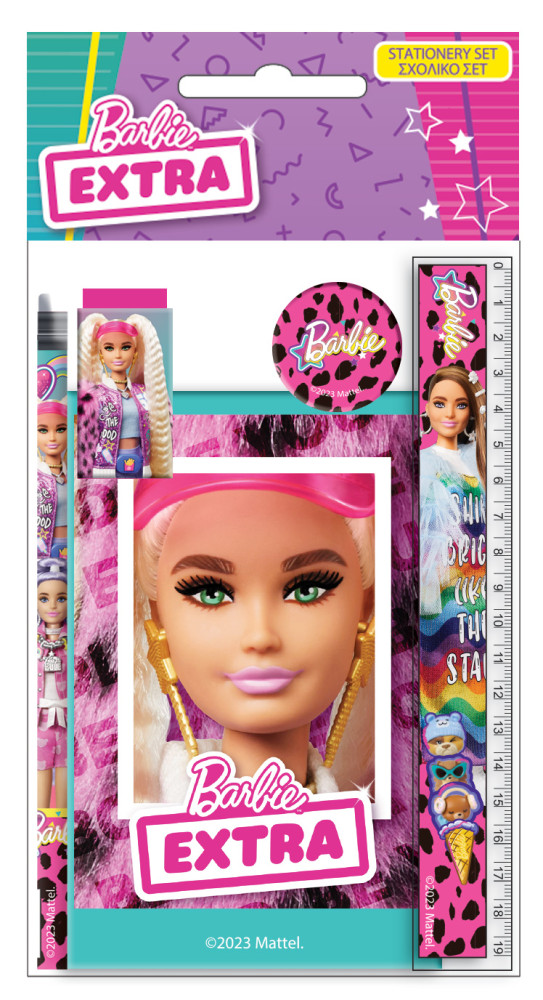 Barbie Extra Schreibwarenset 5 Stück