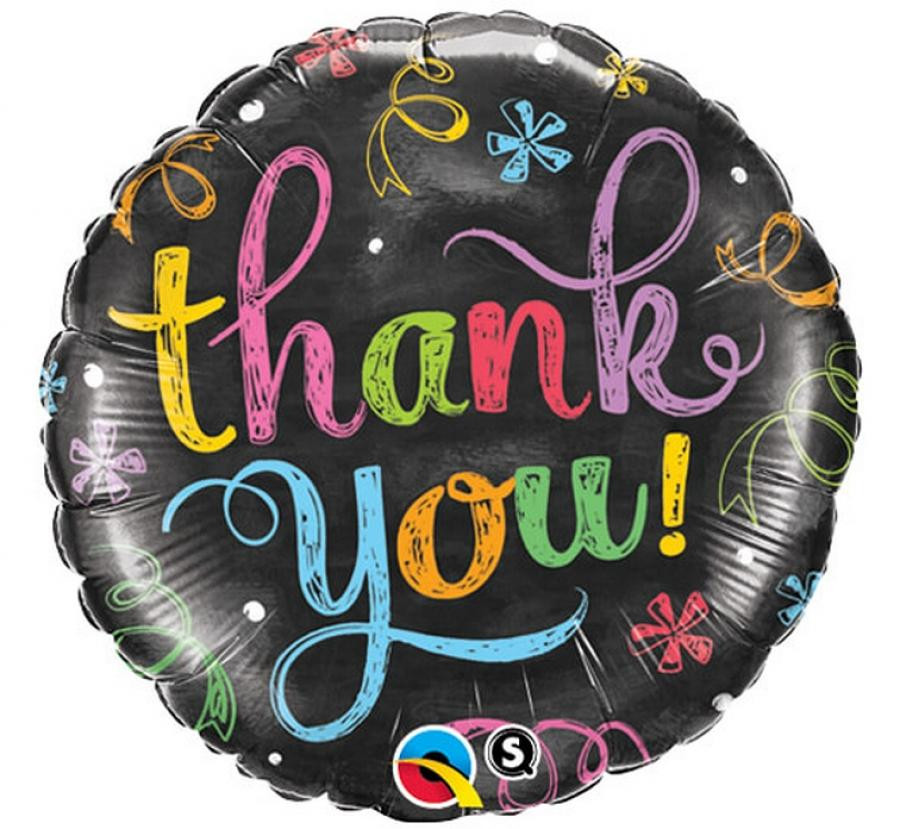 Geburtstag Danke Chalkboard Folienballon 46 cm