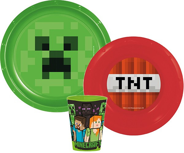 Minecraft TNT Geschirrset, Kunststoffset