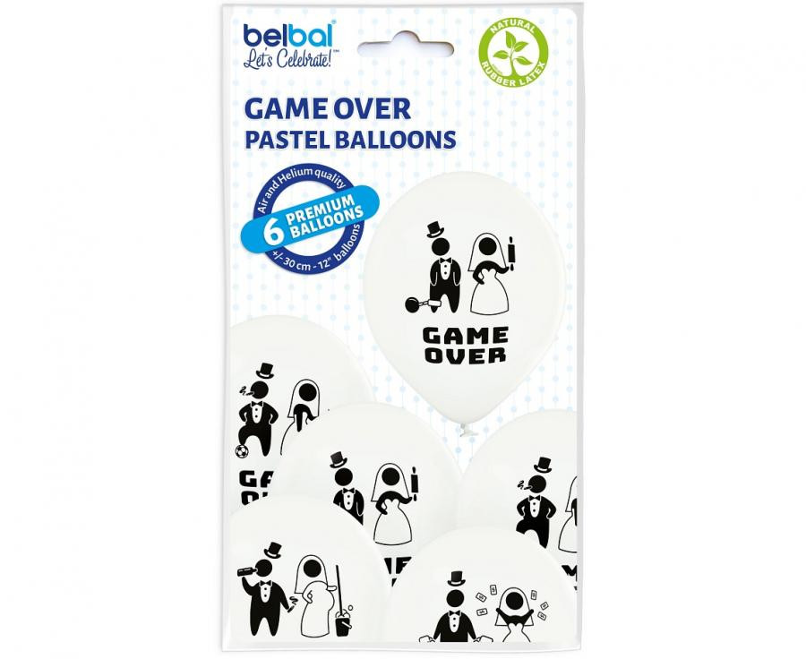 Hochzeit Game Over Ballon, 6 Stück 12 Zoll (30 cm)
