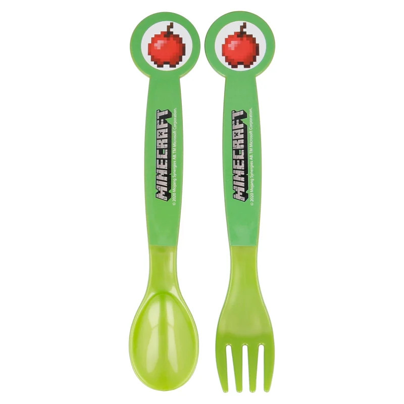Minecraft Creeper Kunststoff Besteckset - 2-teilig