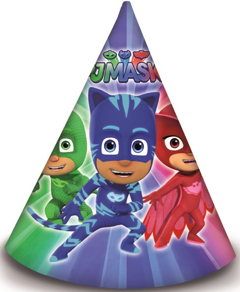 PJ Masks Trio Partyhut, Zweispitz 6 Stück