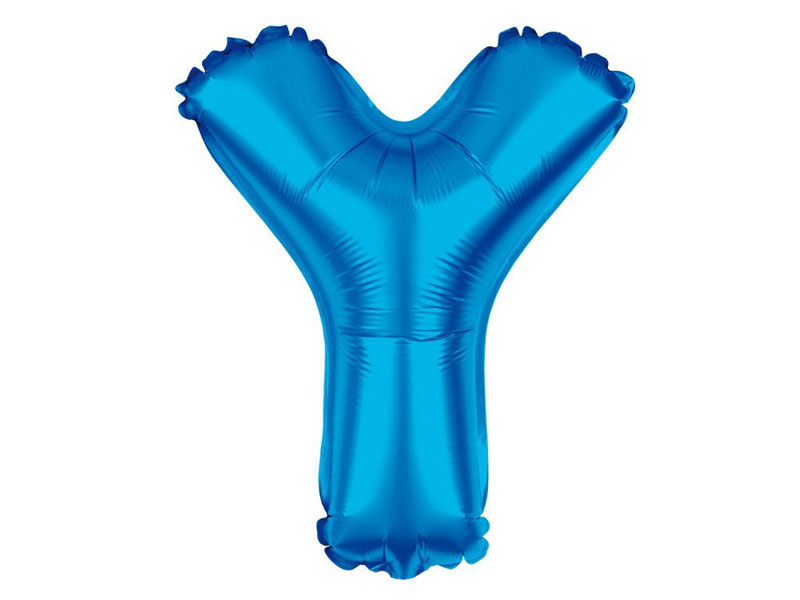Folienballon-Buchstabe-Y-Buchstabenballon-blau-1546 Folienballon Buchstabe Y blau Buchstabenballon