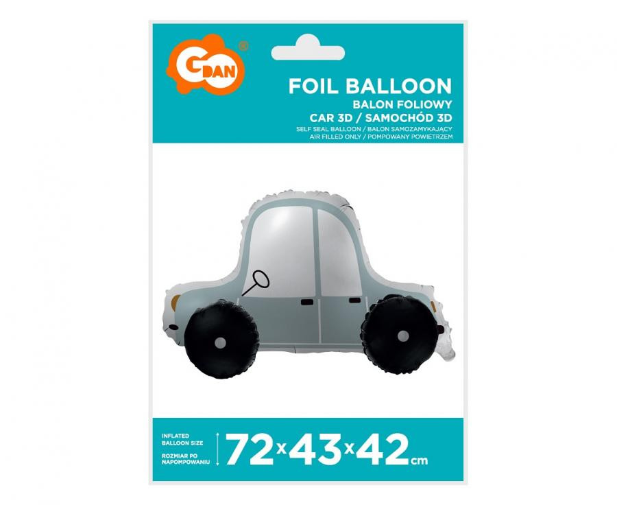 Wagen Car 3D Folieballon 72 cm