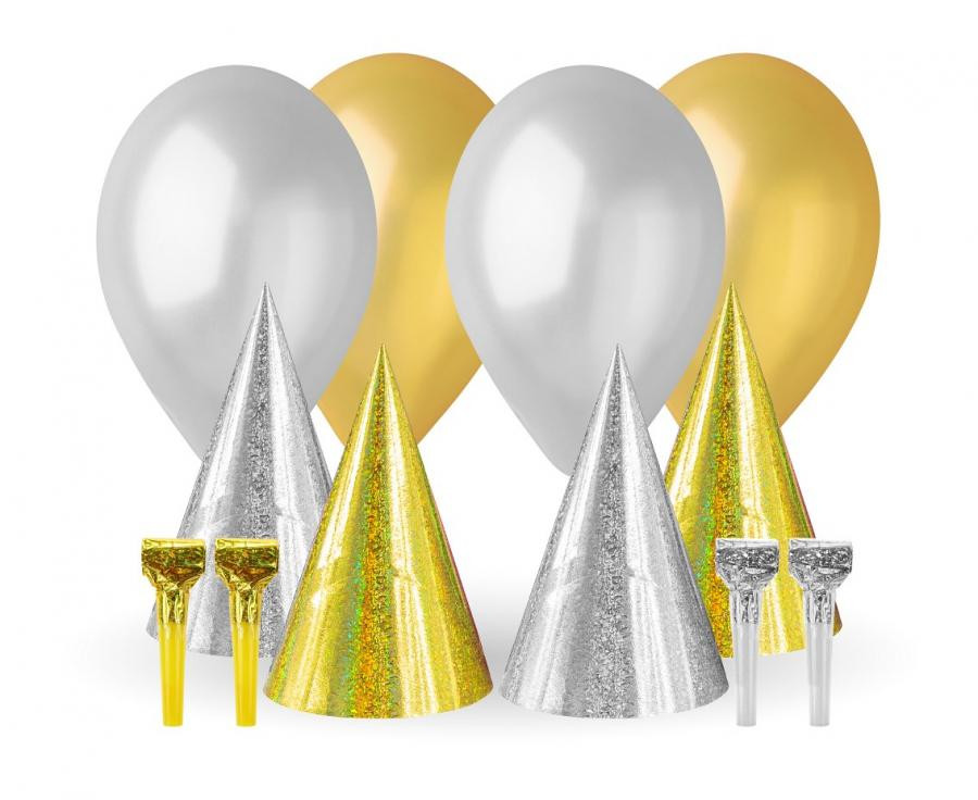 Party Gold-Silver Gold-Silber Set 12 Stück