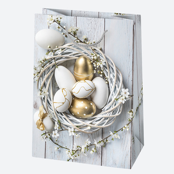 Ostern Flowers Papiergeschenktasche 23x32x11 cm