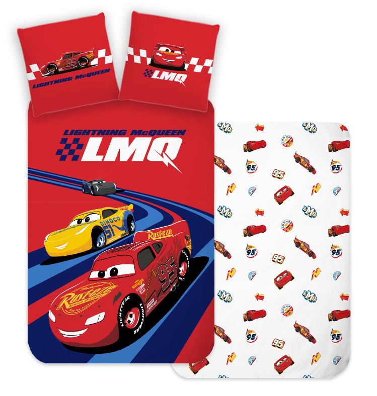 Disney Cars Racing Hero Kinderbettwäsche 100×135 cm, 40×60 cm