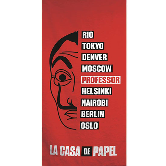 Haus des Geldes Robbers Badetuch, Strandtuch 70x140cm