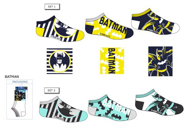 Batman Kinder-Sneaker-Socken 23-34