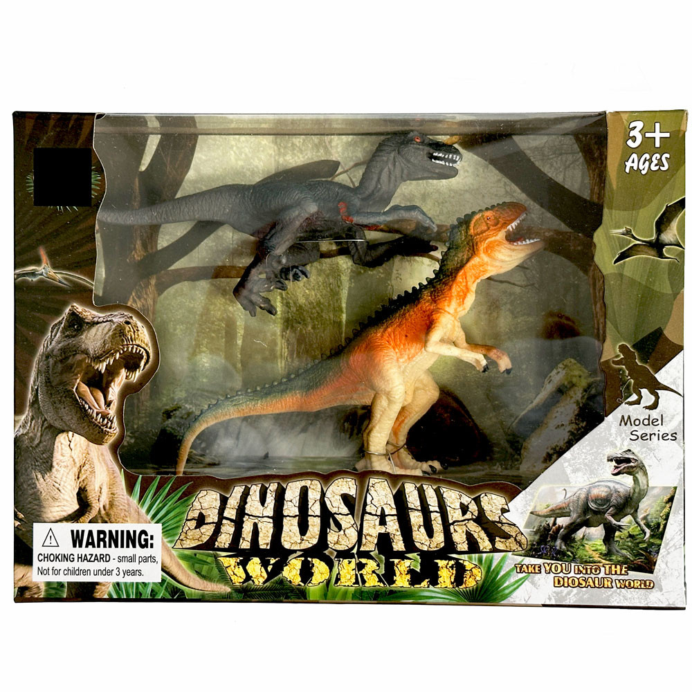 Dinosaurier Kunststofffigur 2-teiliges Set im Karton