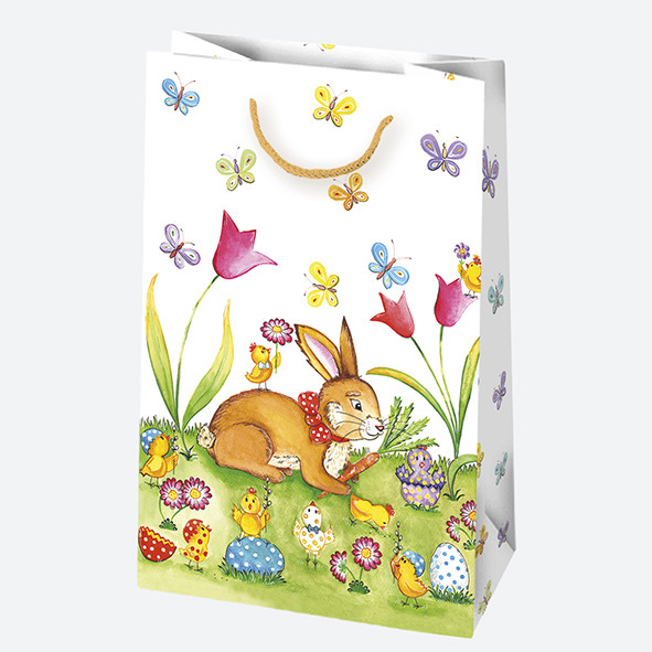 Ostern Bunny Papiergeschenktüte 16x24x7 cm Ostern Bunny Papiergeschenktüte 16x24x7 cm