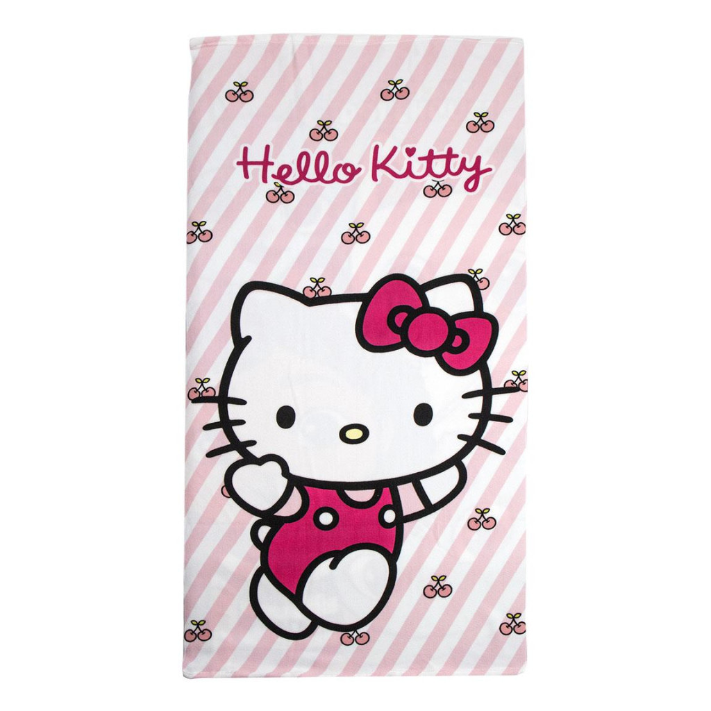 Hello Kitty Cherry Badetuch, Strandtuch 70x140cm (Schnelltrocknend)