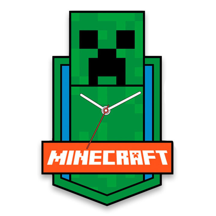 Minecraft Green XL Wanduhr 50 cm