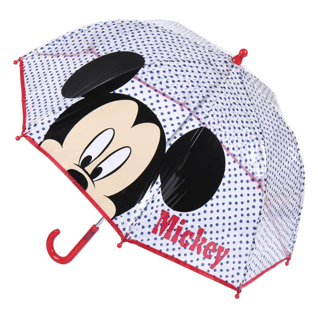 Disney Mickey  Kinder transparenter Regenschirm Ø71 cm