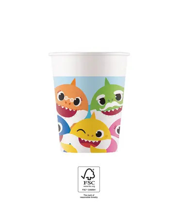 Baby Shark Fun in the Sun Pappbecher 8 Stk 200 ml FSC
