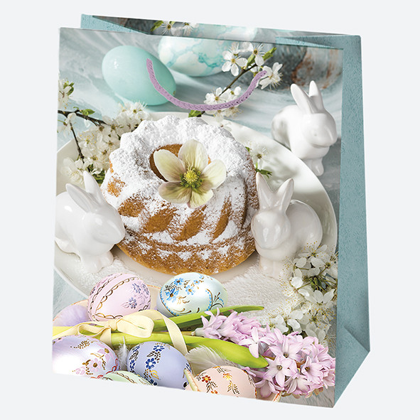 Ostern Vase Papier-Geschenktasche, Geschenkbeutel 19x23x10,5 cm