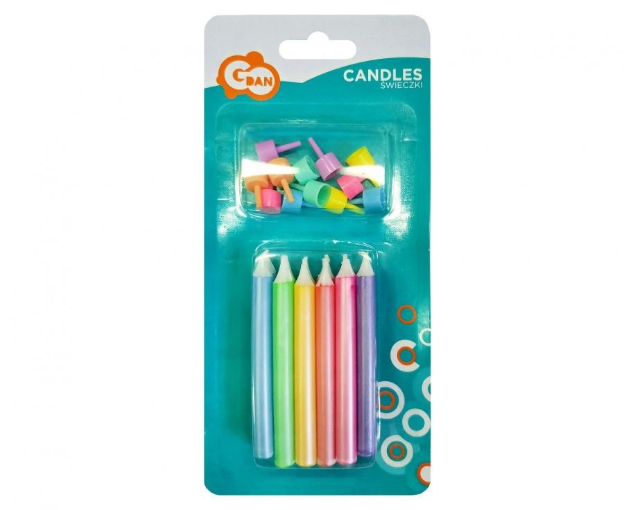 Farbe Jumbo Colourful Kuchendekoration Kerzen, 12er Set