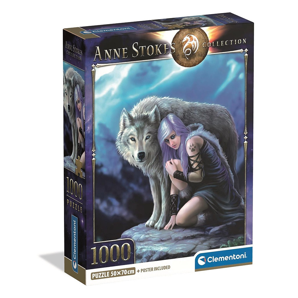 Fantasy Protector Anne Stokes 1000-teiliges Compact-Puzzle Clementoni