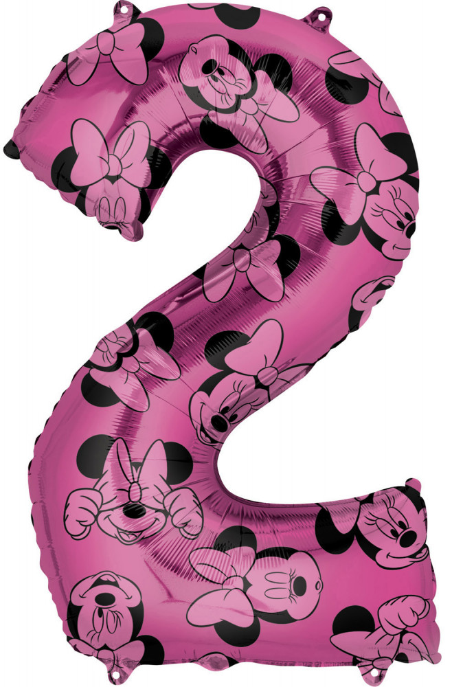 Disney Minnie  Pink Folienballon Nummer 2, 66 cm Disney Minnie  Pink Folienballon Nummer 2, 66 cm