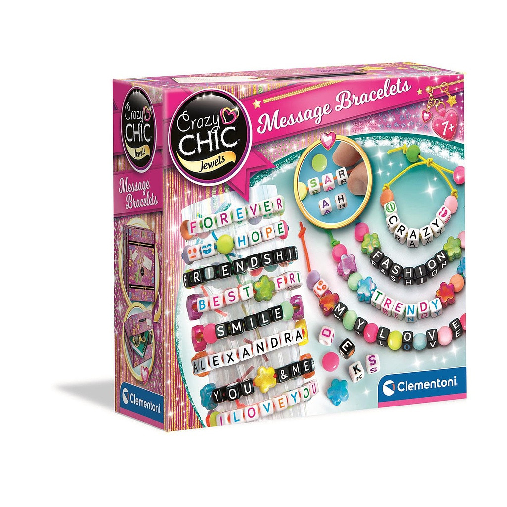 Crazy Chic Message kreatives Armbandherstellungsset Clementoni