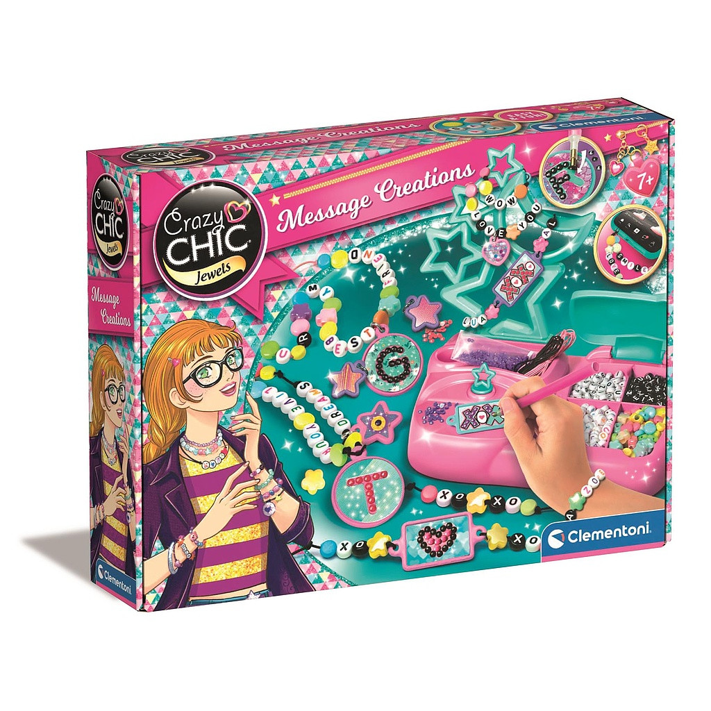 Crazy Chic Message Schmuckherstellungs-Kreativset Clementoni