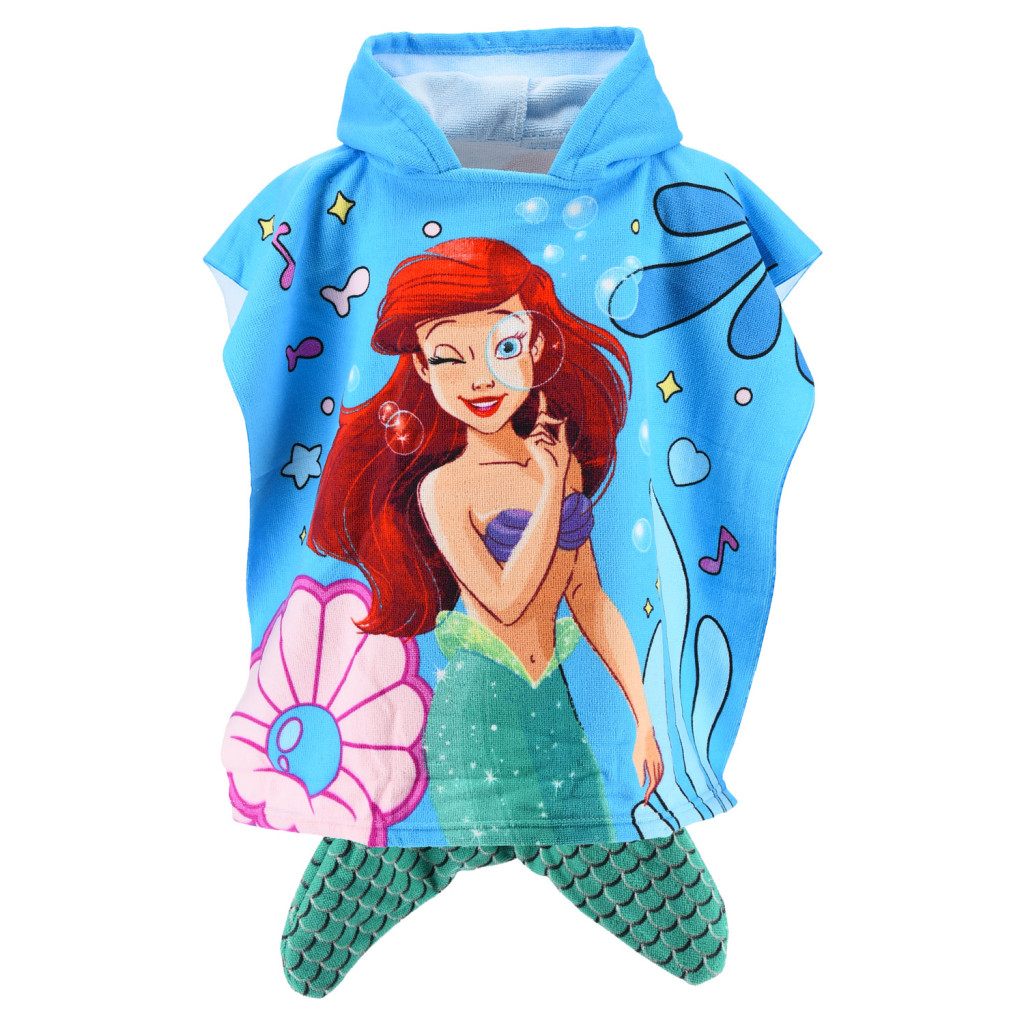 Disney Prinzessin Ariel Strandtuch Poncho 55x110 cm (Schnelltrocknend)