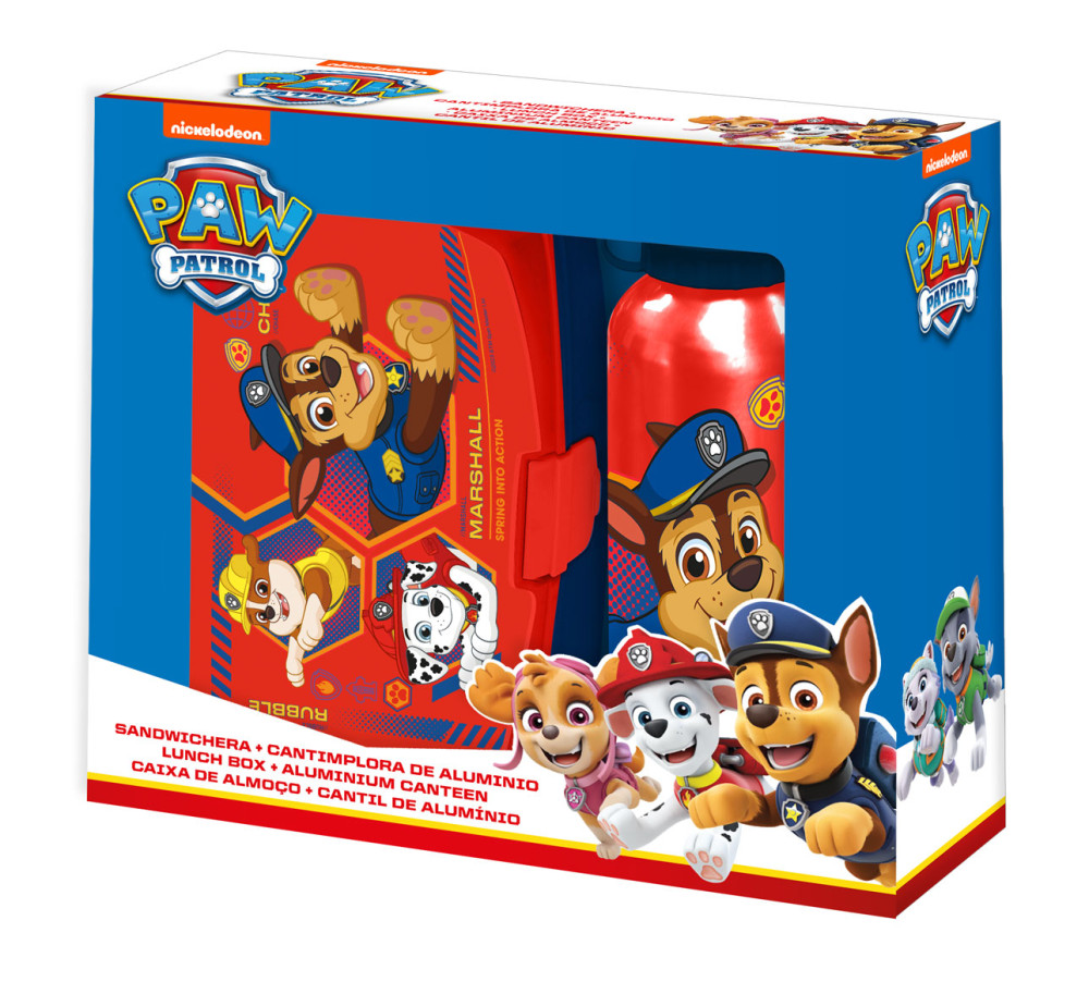 Paw Patrol Action Brotdose + Aluminiumflasche Set