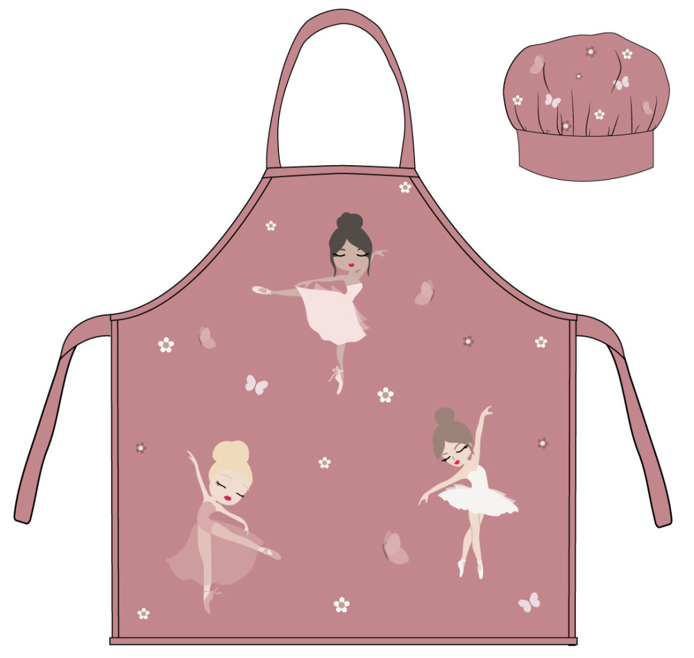 Balett Ballerina Kinder Schürze 2-teiliges Set