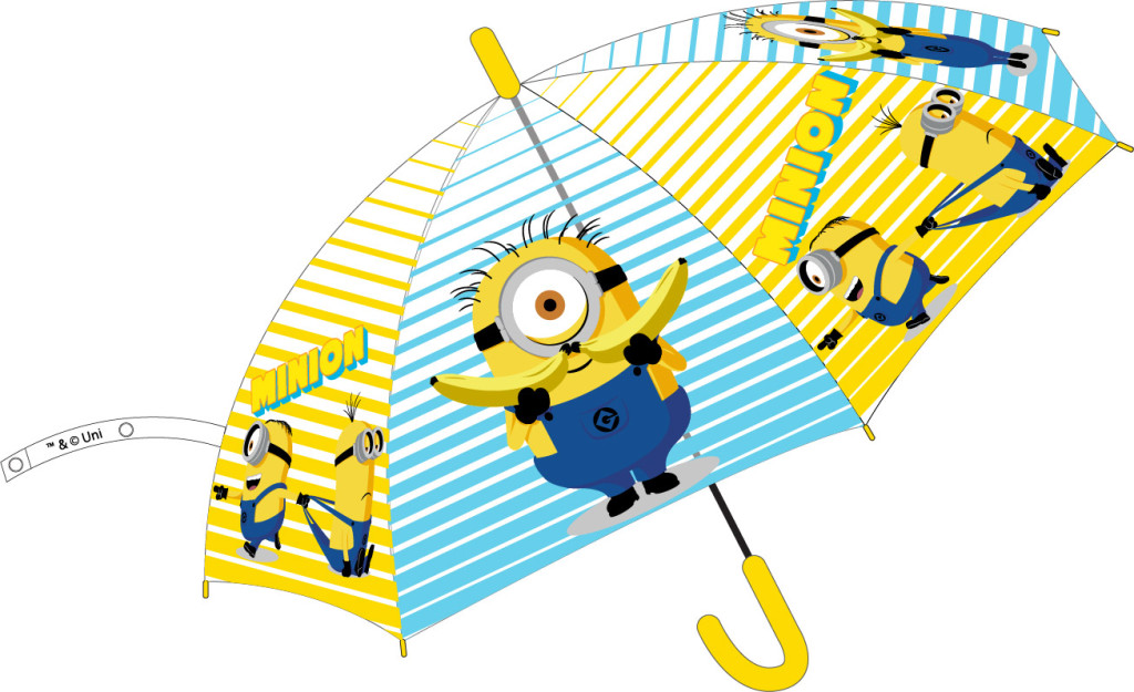 Minions Kinder halbautomatischer Regenschirm Ø68 cm