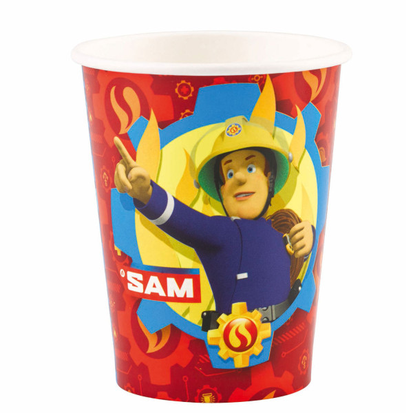 Feuerwehrmann Sam Red  Papierbecher 8 Stück 250 ml