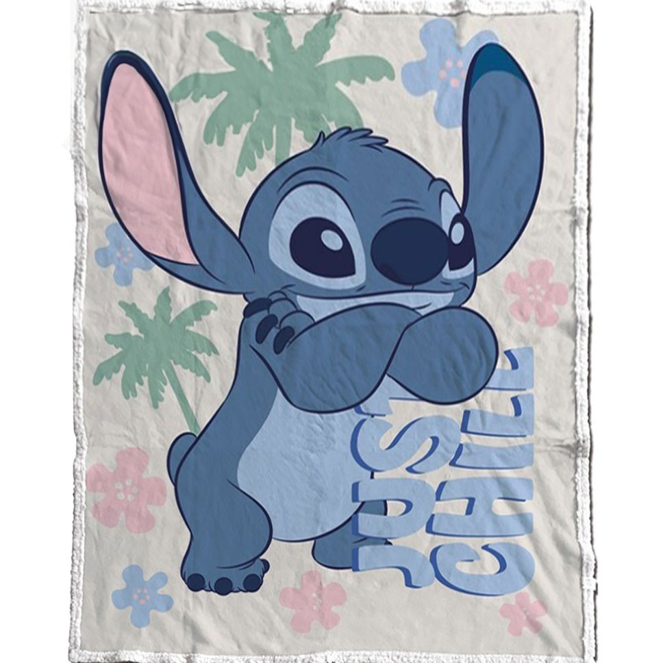 Disney Lilo und Stitch Just Chill Sherpa Decke 130x170cm