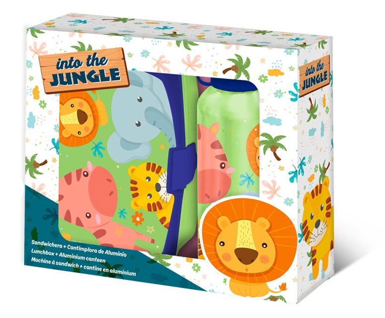 Urwald Sandwichbox + Aluminiumflaschenset