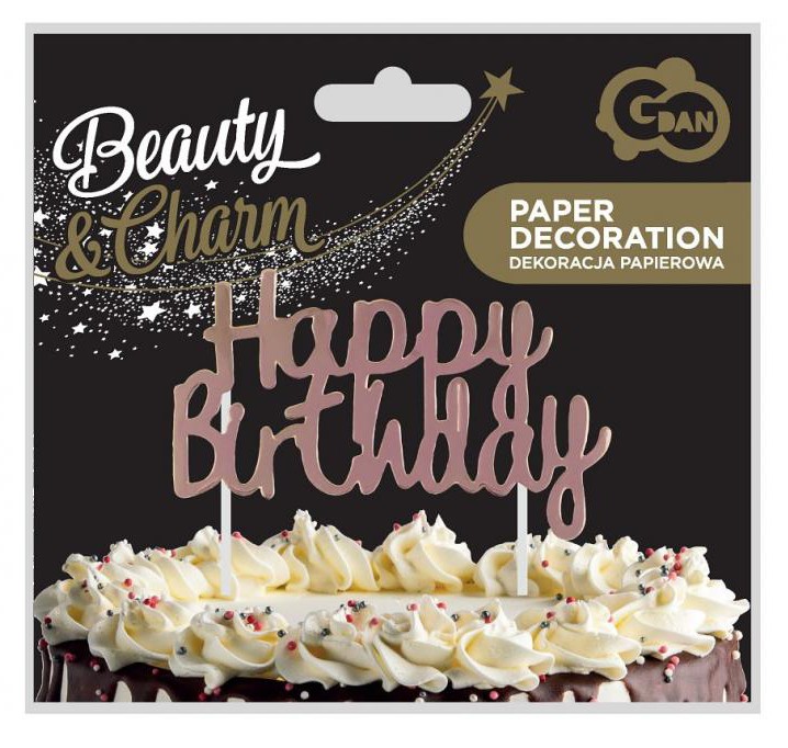 Geburtstag Rose Gold Happy Birthday Kuchen Dekoration