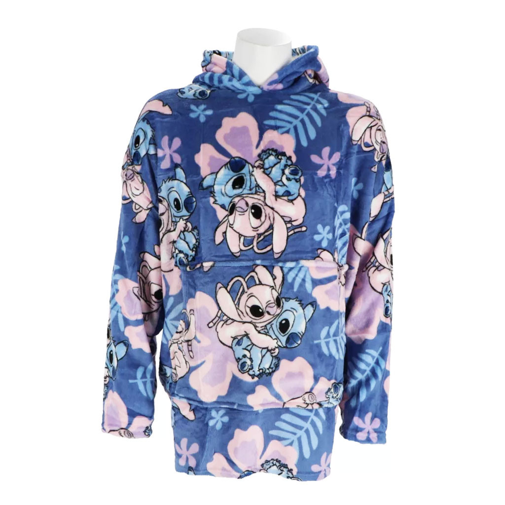 Disney Lilo und Stitch Hibiscus Plüsch-Pleeece-Decke zum Überziehen, Poncho 3-6 Jahre